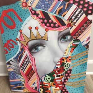 Vibrant Abstract Portrait Art Print